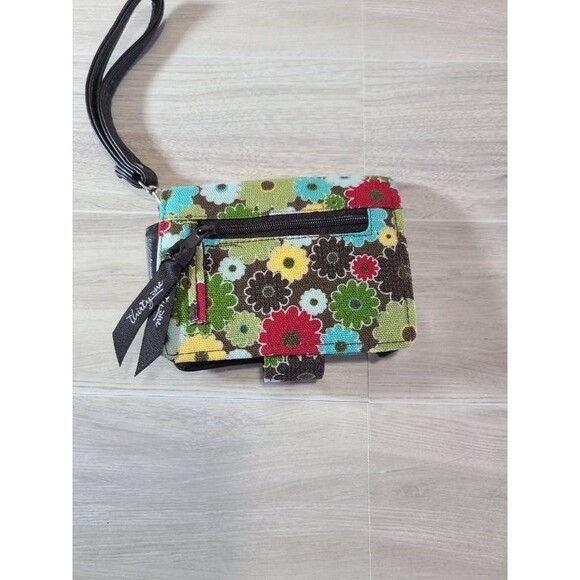 Thirty-One Floral Wristlet Wallet – Zip Pouch with Strap, Compact Organizer - Picture 2 of 6